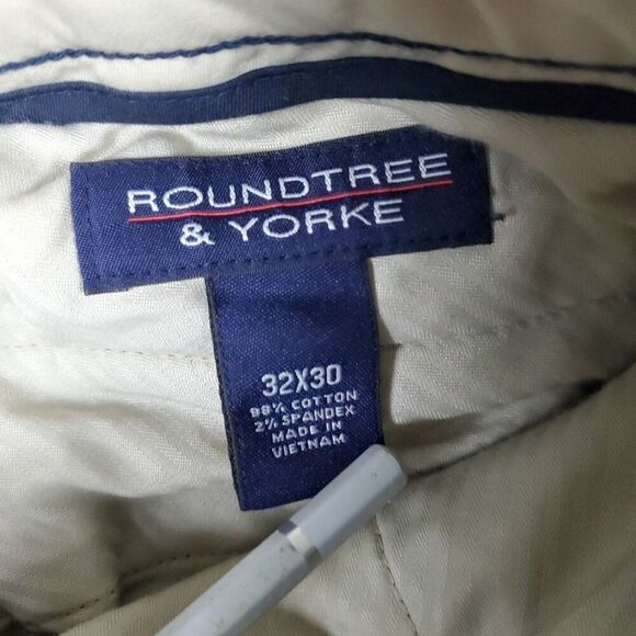 Roundtree & Yorke Corduroy Pants Mens Size 32x30 Stewart Classic Fit Dark Gray - Picture 2 of 14